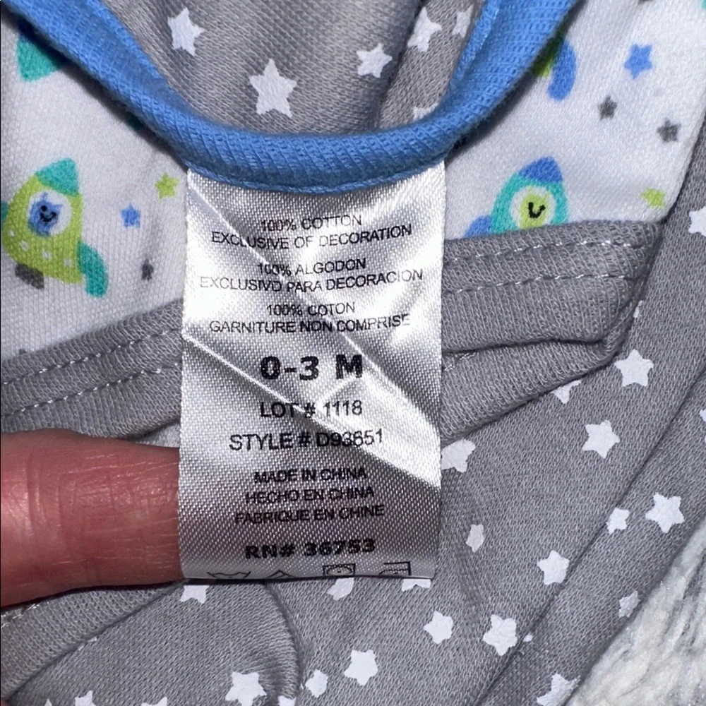 Adorable Monsters Inc. Bib and Bodysuit Set - Gray‎ and Blue